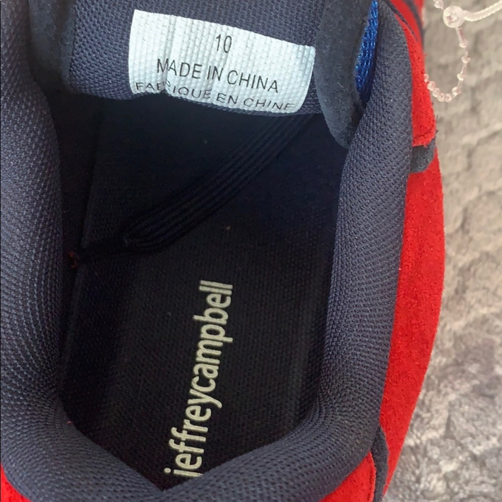 Jeffrey Campbell Red Suede Platform Sneaker - image 7
